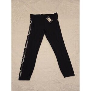 NWT Under Armour High Rise Ankle Crop Leggings  Black Size Medium Logo